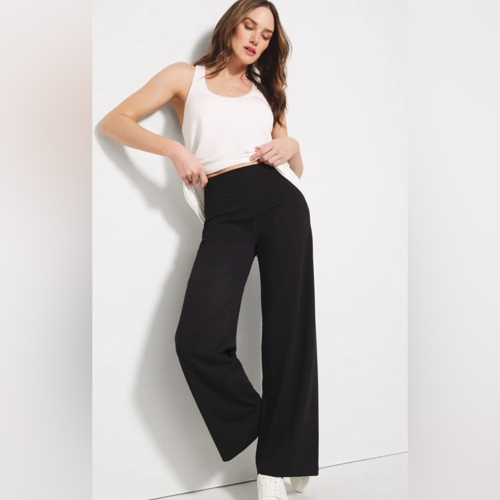 🆕 Soma Intimates High-Waist Wide-Leg Pants in Black • Size Small - Picture 6 of 7